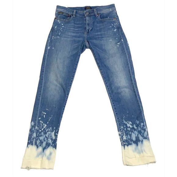 Polo by Ralph Lauren Blue and White Straight Leg Jeans - Picture 1 of 13